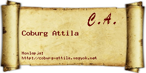 Coburg Attila névjegykártya