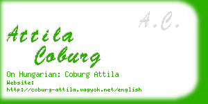 attila coburg business card